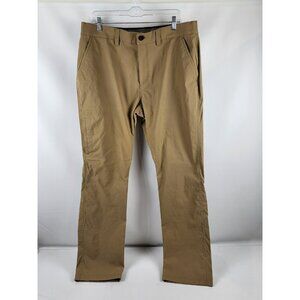 Orvis Pants Mens 38x33 Tan Performance Stretch Water Repellent Comfort Zip